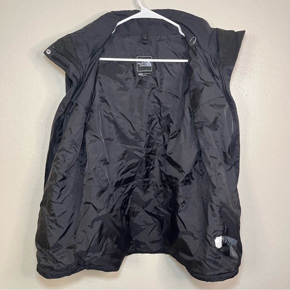 The North Face Rain Jacket Windbreaker Hooded Zip Up Nylon Black Women S - Picture 4 of 7
